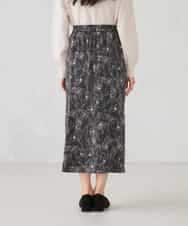 K2HDD07054 a.v.v(アー・ヴェ・ヴェ) フラワープリントマーメイドスカート ベージュ