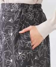 K2HDD07054 a.v.v(アー・ヴェ・ヴェ) フラワープリントマーメイドスカート ベージュ