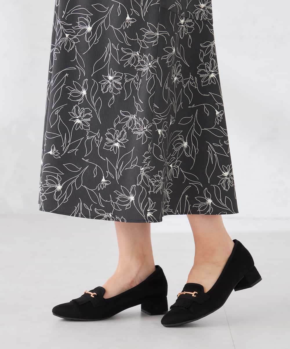 K2HDD07054 a.v.v(アー・ヴェ・ヴェ) フラワープリントマーメイドスカート ベージュ