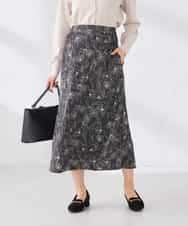 K2HDD07054 a.v.v(アー・ヴェ・ヴェ) フラワープリントマーメイドスカート ダークグレー