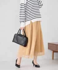 K2HDD08064 a.v.v(アー・ヴェ・ヴェ) レースプリーツスカート オレンジ