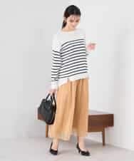 K2HDD08064 a.v.v(アー・ヴェ・ヴェ) レースプリーツスカート オレンジ