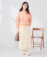 K2HDD08064 a.v.v(アー・ヴェ・ヴェ) レースプリーツスカート オレンジ