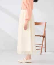 K2HDD08064 a.v.v(アー・ヴェ・ヴェ) レースプリーツスカート オレンジ