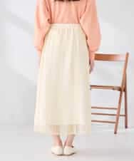 K2HDD08064 a.v.v(アー・ヴェ・ヴェ) レースプリーツスカート オレンジ