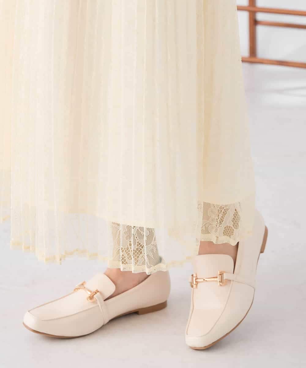 K2HDD08064 a.v.v(アー・ヴェ・ヴェ) レースプリーツスカート オレンジ