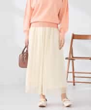 K2HDD08064 a.v.v(アー・ヴェ・ヴェ) レースプリーツスカート アイボリー