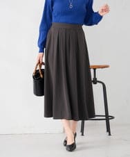 K2HDD09049 a.v.v(アー・ヴェ・ヴェ) 落ち感フレアスカート ダークグレー