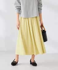 K2HDD09049 a.v.v(アー・ヴェ・ヴェ) 落ち感フレアスカート ライトイエロー
