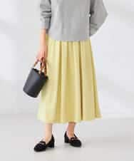 K2HDD09049 a.v.v(アー・ヴェ・ヴェ) 落ち感フレアスカート ライトイエロー