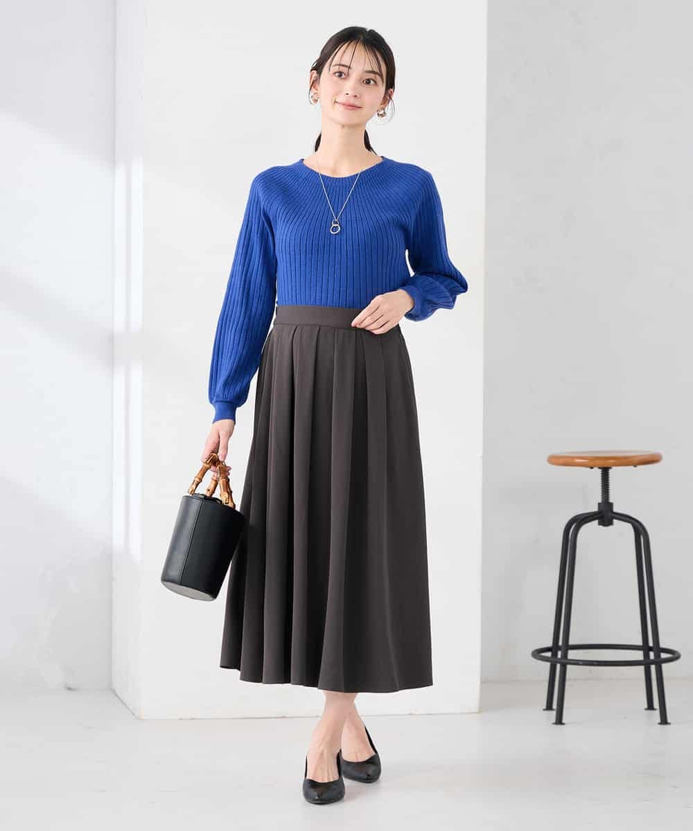 K2HDD09049 a.v.v(アー・ヴェ・ヴェ) 落ち感フレアスカート ライトイエロー