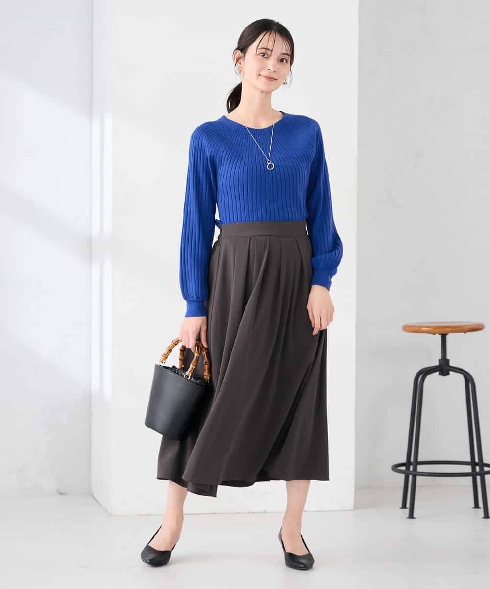 K2HDD09049 a.v.v(アー・ヴェ・ヴェ) 落ち感フレアスカート ライトイエロー