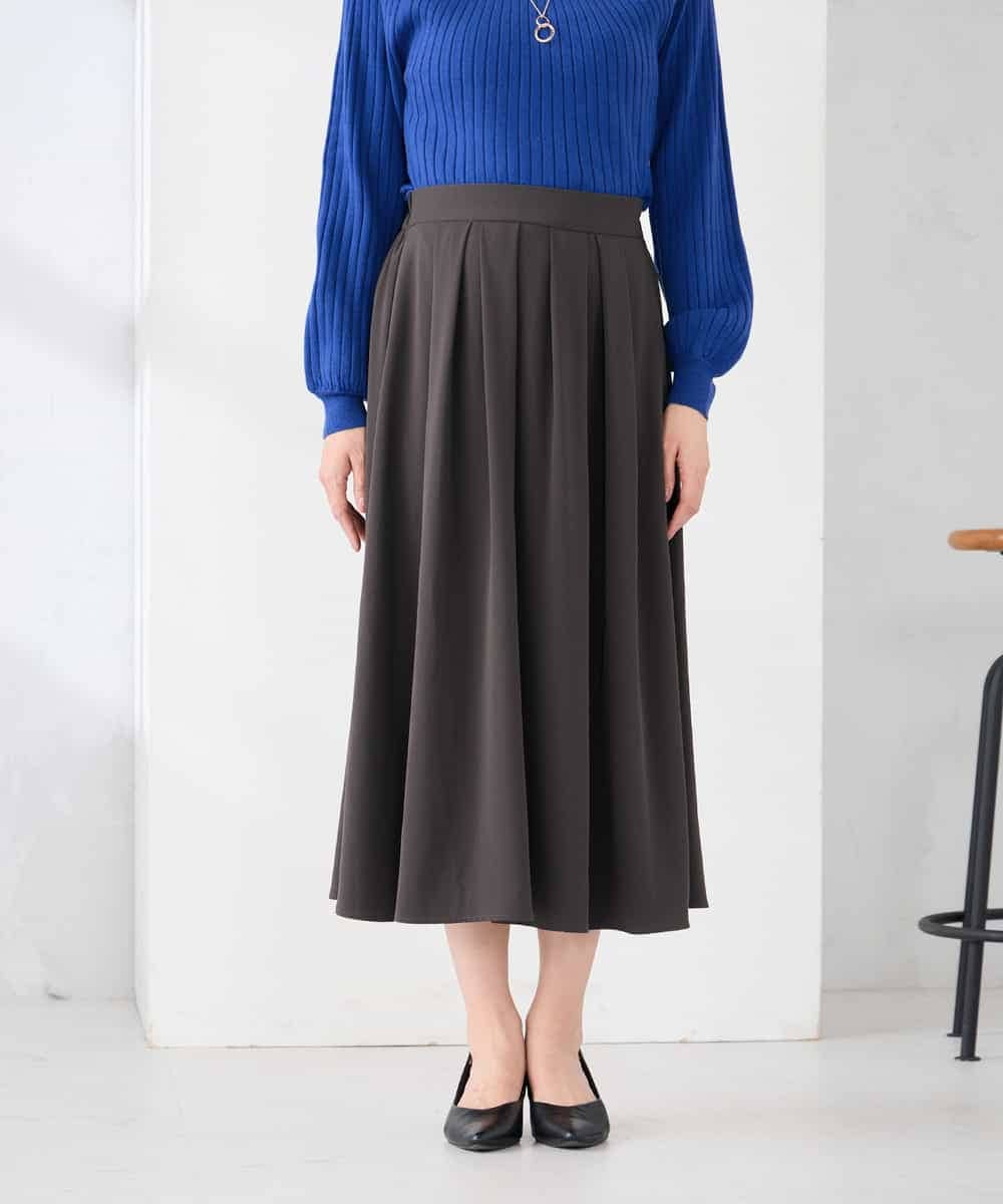 K2HDD09049 a.v.v(アー・ヴェ・ヴェ) 落ち感フレアスカート ライトイエロー