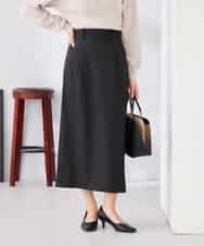 K2HDD10054 a.v.v(アー・ヴェ・ヴェ) 【洗える】ストレッチナロースカート グリーン