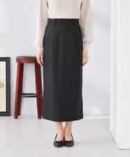 K2HDD10054 a.v.v(アー・ヴェ・ヴェ) 【洗える】ストレッチナロースカート グリーン