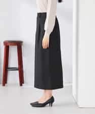 K2HDD10054 a.v.v(アー・ヴェ・ヴェ) 【洗える】ストレッチナロースカート グリーン