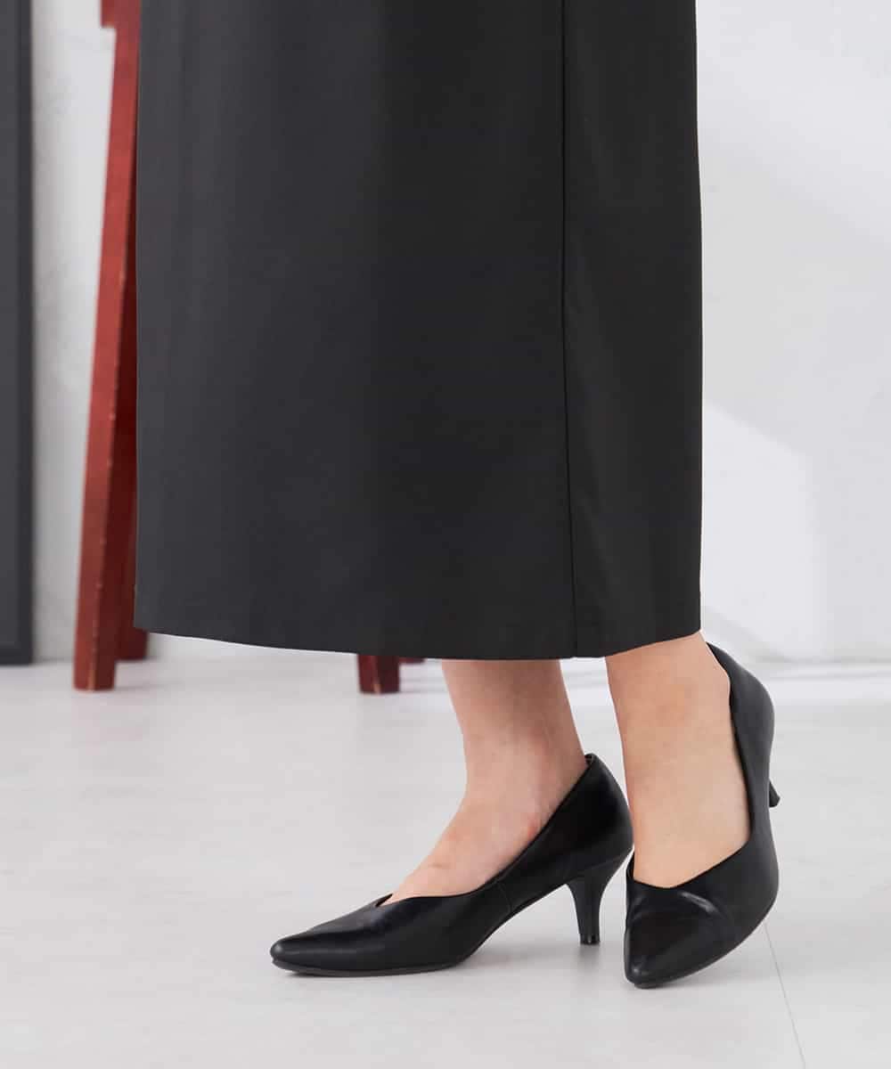 K2HDD10054 a.v.v(アー・ヴェ・ヴェ) 【洗える】ストレッチナロースカート グリーン