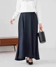 K2HDD11059 a.v.v(アー・ヴェ・ヴェ) サテンマーメイドフレアスカート ネイビー