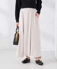 K2HDD11059 a.v.v(アー・ヴェ・ヴェ) サテンマーメイドフレアスカート ネイビー