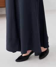 K2HDD11059 a.v.v(アー・ヴェ・ヴェ) サテンマーメイドフレアスカート ネイビー