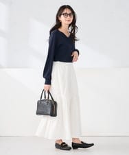 K2HDD12059 a.v.v(アー・ヴェ・ヴェ) ナイロン切替スカート ホワイト