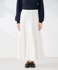 K2HDD12059 a.v.v(アー・ヴェ・ヴェ) ナイロン切替スカート ホワイト