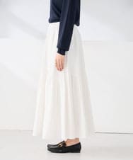 K2HDD12059 a.v.v(アー・ヴェ・ヴェ) ナイロン切替スカート ホワイト