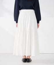 K2HDD12059 a.v.v(アー・ヴェ・ヴェ) ナイロン切替スカート ホワイト