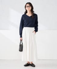 K2HDD12059 a.v.v(アー・ヴェ・ヴェ) ナイロン切替スカート ホワイト