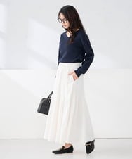 K2HDD12059 a.v.v(アー・ヴェ・ヴェ) ナイロン切替スカート ホワイト