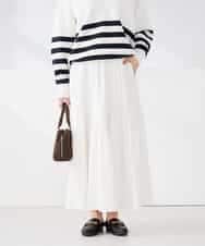 K2HDD12059 a.v.v(アー・ヴェ・ヴェ) ナイロン切替スカート ホワイト