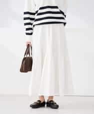 K2HDD12059 a.v.v(アー・ヴェ・ヴェ) ナイロン切替スカート ホワイト