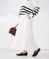 K2HDD12059 a.v.v(アー・ヴェ・ヴェ) ナイロン切替スカート ホワイト