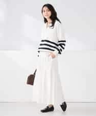 K2HDD12059 a.v.v(アー・ヴェ・ヴェ) ナイロン切替スカート ホワイト