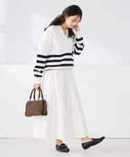 K2HDD12059 a.v.v(アー・ヴェ・ヴェ) ナイロン切替スカート ホワイト