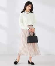 K2HDD23064 a.v.v(アー・ヴェ・ヴェ) チェック柄チュールスカート ピンク