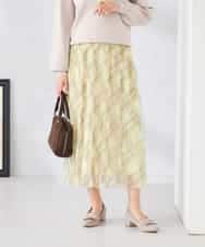 K2HDD23064 a.v.v(アー・ヴェ・ヴェ) チェック柄チュールスカート ピンク