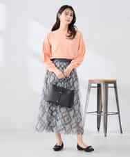 K2HDD23064 a.v.v(アー・ヴェ・ヴェ) チェック柄チュールスカート ピンク