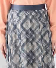 K2HDD23064 a.v.v(アー・ヴェ・ヴェ) チェック柄チュールスカート ピンク