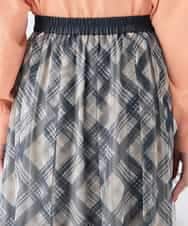 K2HDD23064 a.v.v(アー・ヴェ・ヴェ) チェック柄チュールスカート ピンク