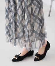 K2HDD23064 a.v.v(アー・ヴェ・ヴェ) チェック柄チュールスカート ピンク