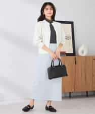 K2HED35049 a.v.v(アー・ヴェ・ヴェ) ダンボールナロースカート サックス