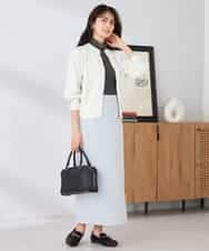 K2HED35049 a.v.v(アー・ヴェ・ヴェ) ダンボールナロースカート サックス