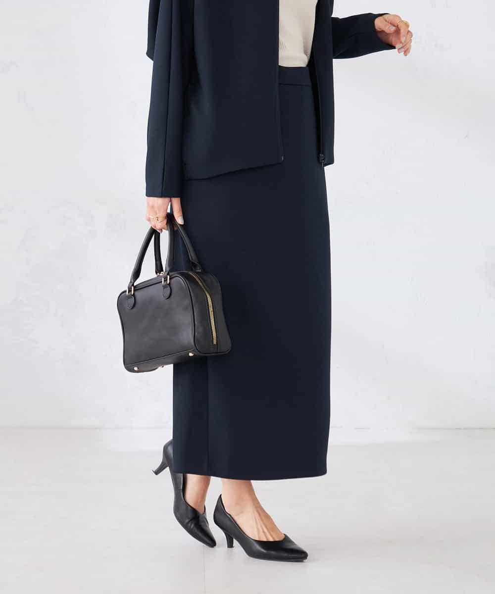 K2HED35049 a.v.v(アー・ヴェ・ヴェ) ダンボールナロースカート サックス