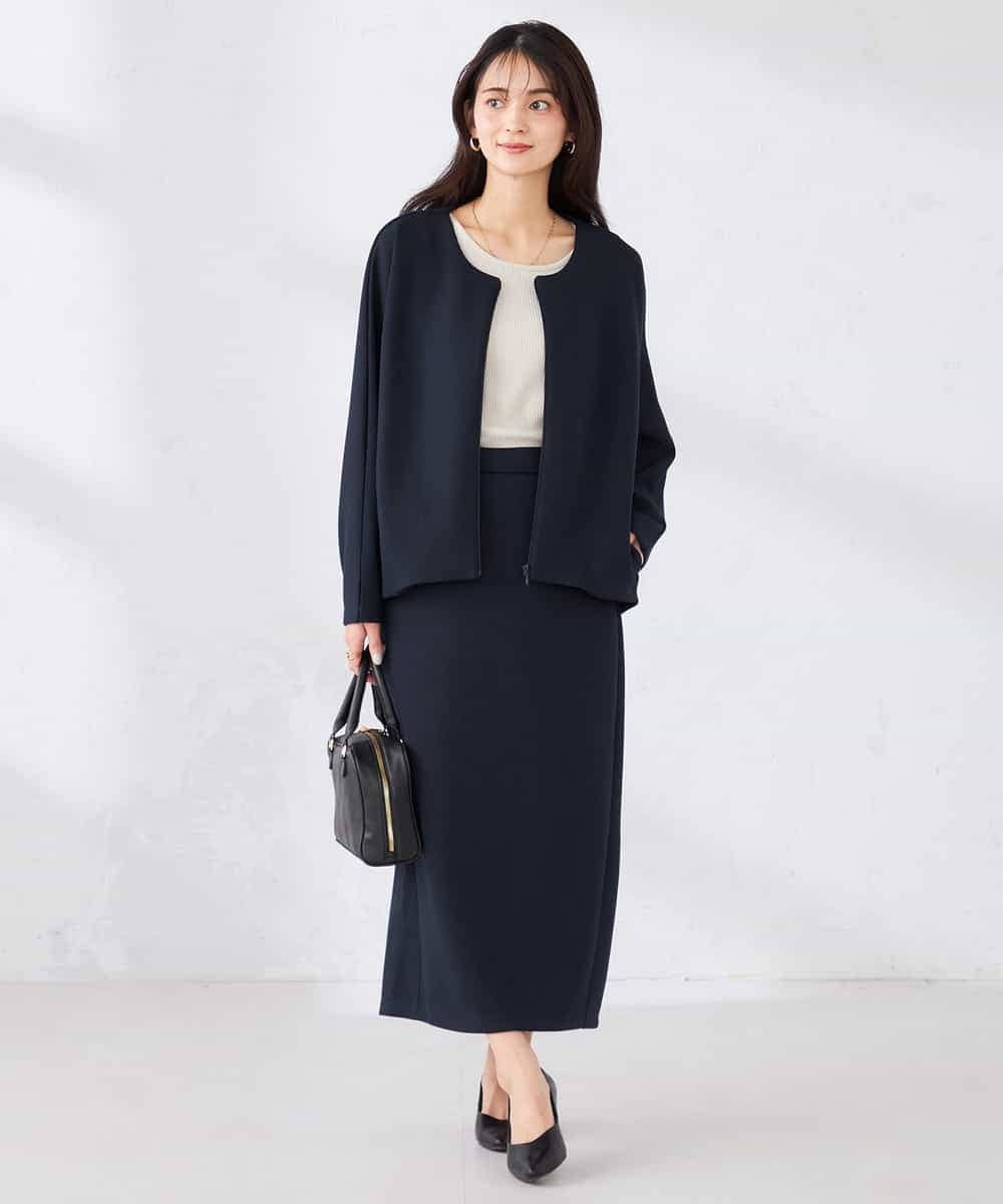 K2HED35049 a.v.v(アー・ヴェ・ヴェ) ダンボールナロースカート サックス