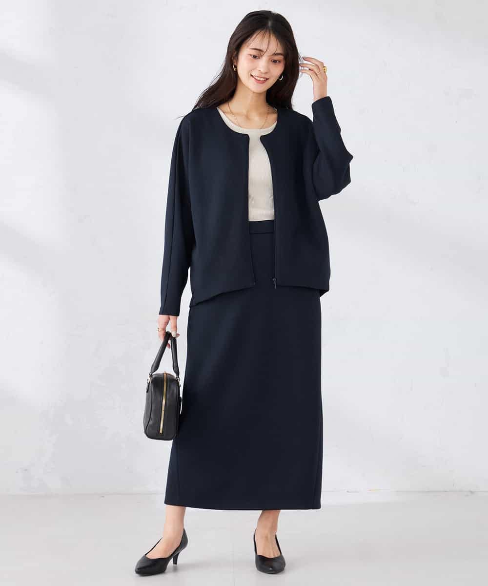 K2HED35049 a.v.v(アー・ヴェ・ヴェ) ダンボールナロースカート サックス