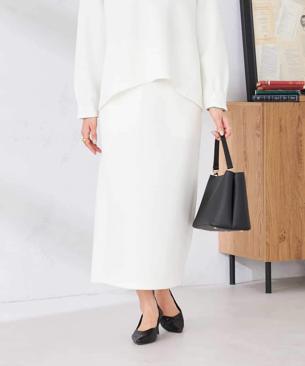 K2HED35049 a.v.v(アー・ヴェ・ヴェ) ダンボールナロースカート サックス