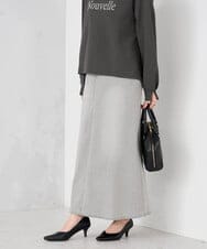 K2HFD02059 a.v.v(アー・ヴェ・ヴェ) Aラインデニムスカート ライトグレー