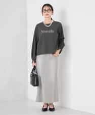 K2HFD02059 a.v.v(アー・ヴェ・ヴェ) Aラインデニムスカート ブルー