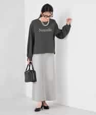 K2HFD02059 a.v.v(アー・ヴェ・ヴェ) Aラインデニムスカート ブルー